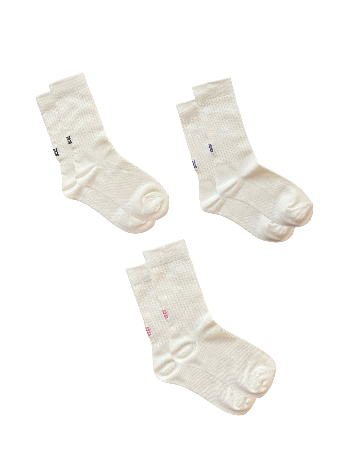 MIUMIU Style 3 Pairs Socks (Pack of 3)